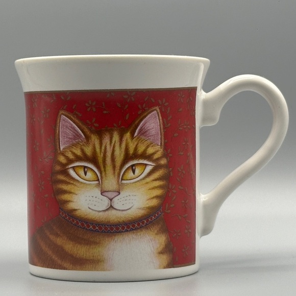 Vintage Hallmark 1987 Orange Tabby Cat Golden Eyes Made In Japan Coffee Tea Mug - Picture 1 of 11